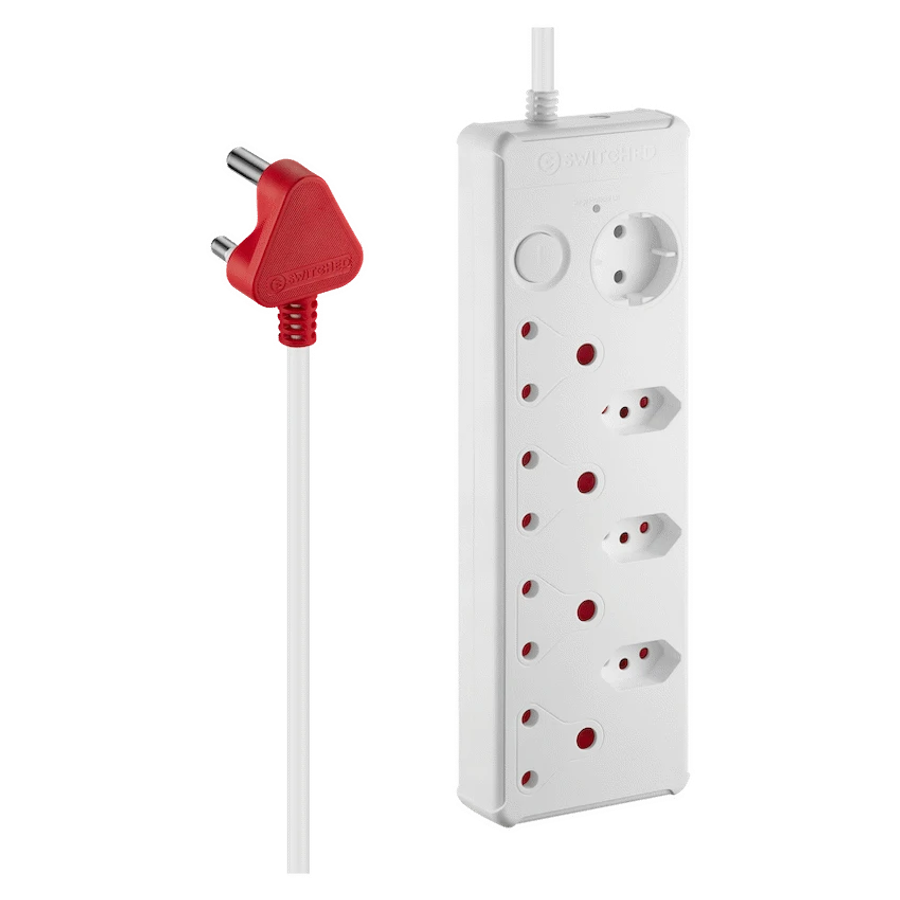 Switched Medium Surge 8-Way Multiplug 0.5m