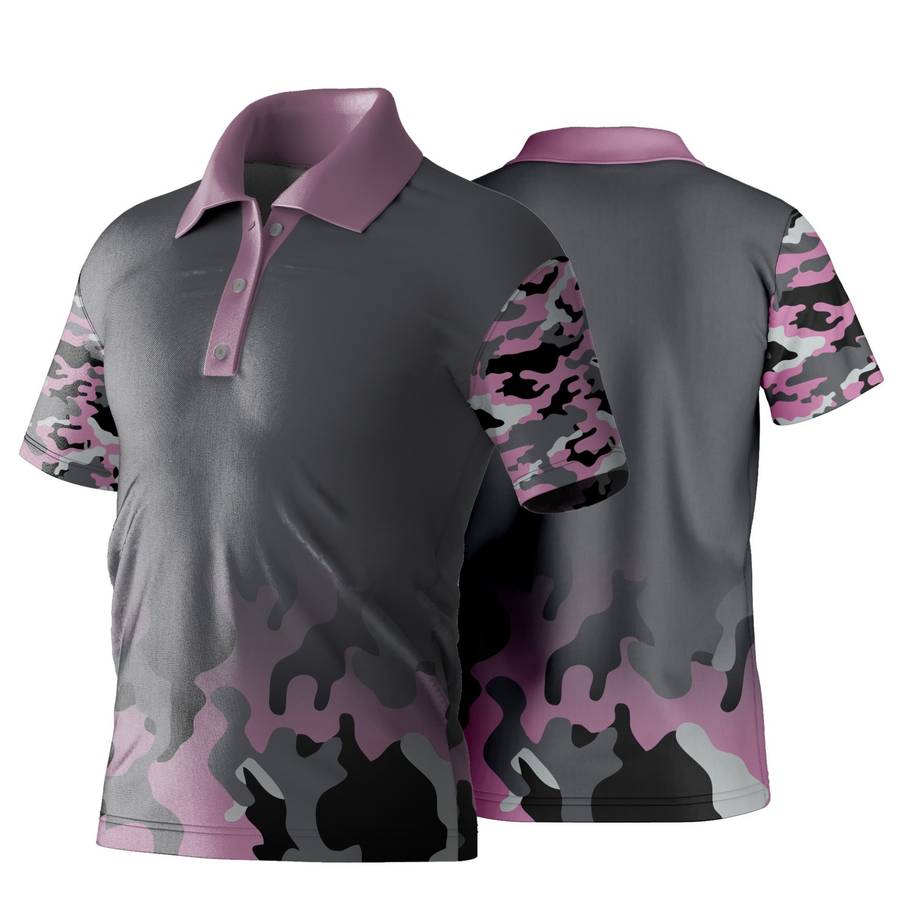 Unisex Golf Shirt | Pique Knit | Camo Design