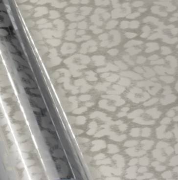 Brushed silver cheetah Metallic - HTV - Pattern