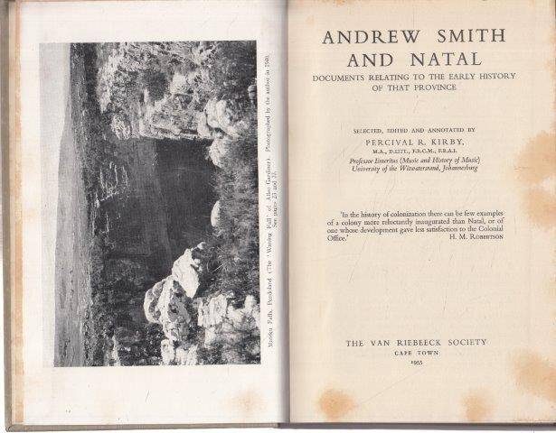 VRS 36: Andrew Smith and Natal: Documents Relating to the Early History of That Province - Kirby, Pe