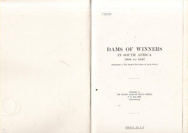 Dams of Winners in South Africa 1st August 1904 to 31st July 1947 - Kelley-Patterson, Mr. W. 0.50kg