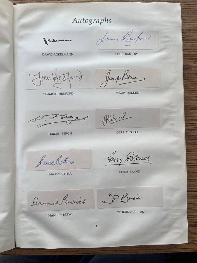 Doc Craven`s Tribute -- The Legends of Springbok Rugby 1889-1989 (Limited signed leather edition)