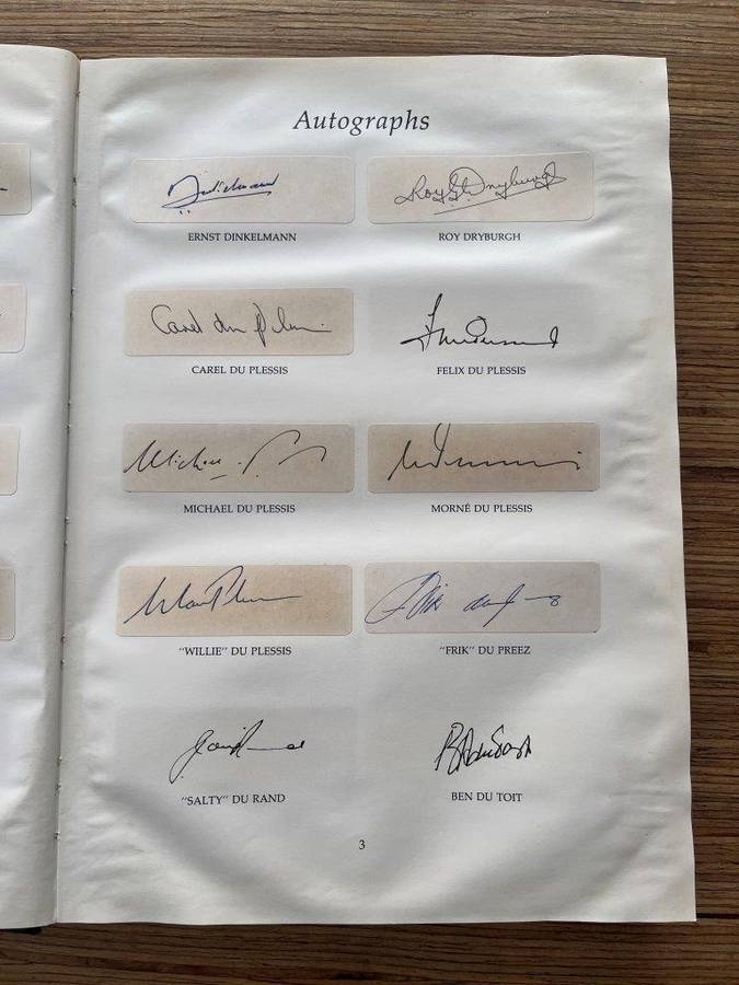 Doc Craven`s Tribute -- The Legends of Springbok Rugby 1889-1989 (Limited signed leather edition)