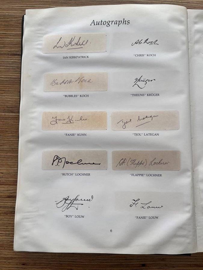 Doc Craven`s Tribute -- The Legends of Springbok Rugby 1889-1989 (Limited signed leather edition)