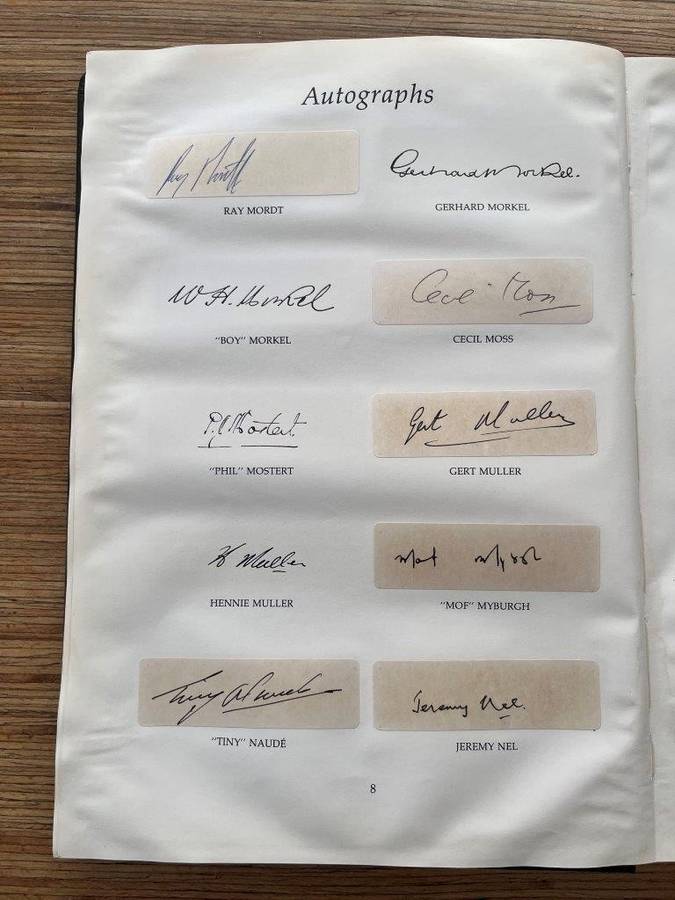 Doc Craven`s Tribute -- The Legends of Springbok Rugby 1889-1989 (Limited signed leather edition)