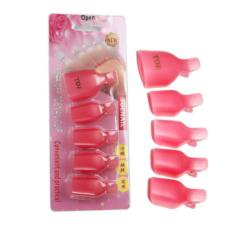 Reusable Nail Polish Soak Off Covers for Toes