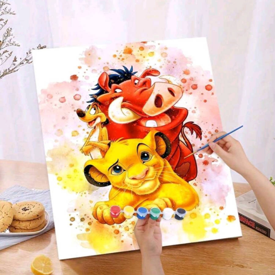 Paint by Numbers: Simba, Pumba & Timone