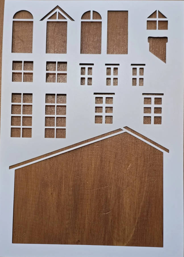 PVC Stencil: A5 Design a House