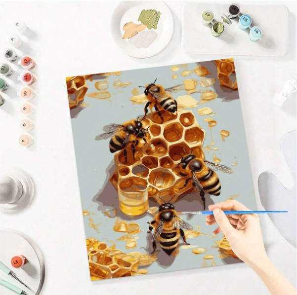 Paint by Numbers: Honey Bees