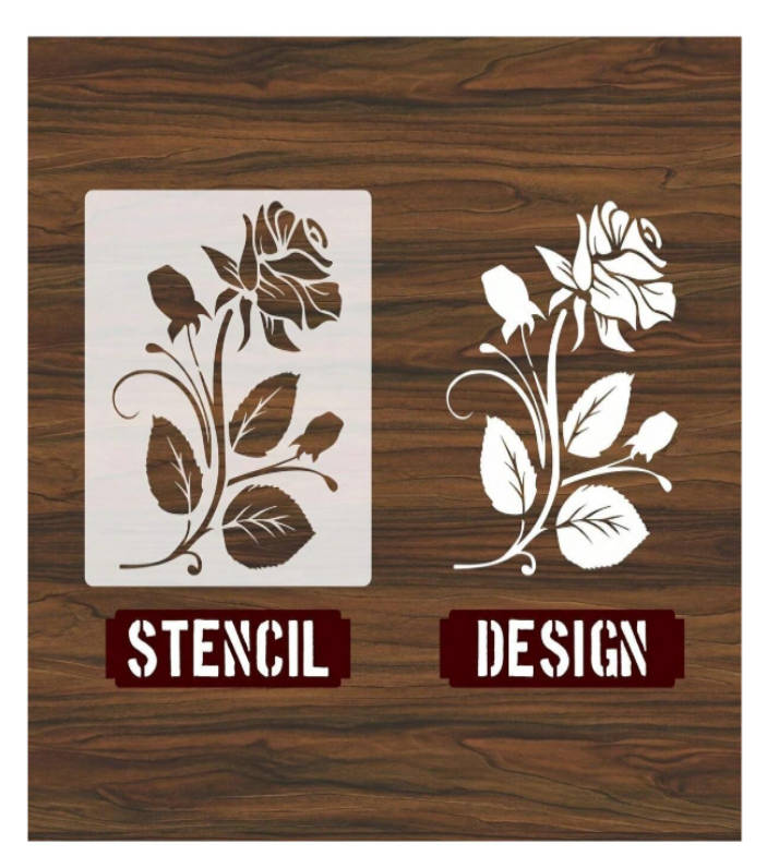 PVC Stencil: 1pc Beautiful Rose