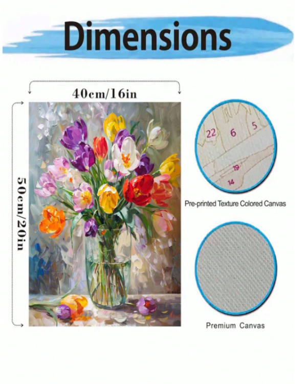 Paint by Numbers: Colourful Flowers in a Jar