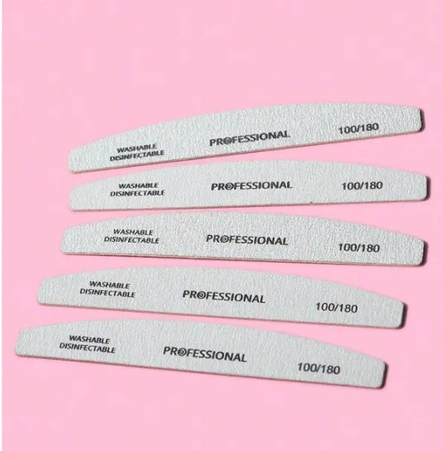 5pcs Professional Wood Nail File Set  Dual Grit 100/180