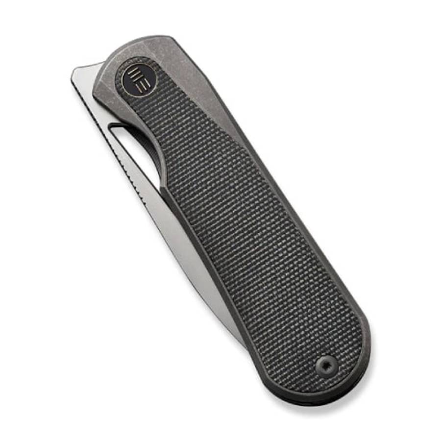 We Knife Baloo Gray Dark Green Titanium Handle 21033-4