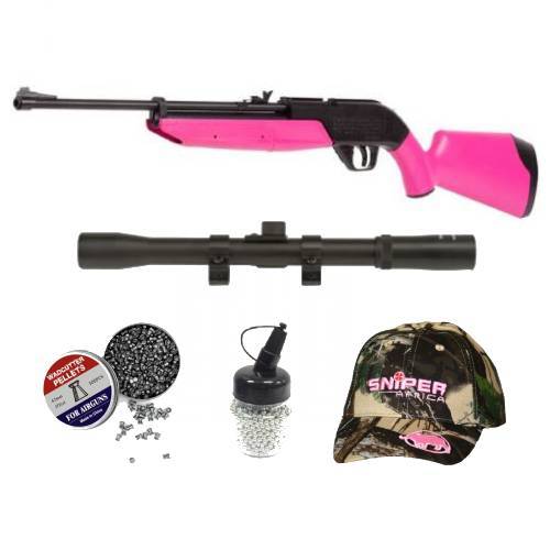 Crosman Pumpmaster 760P 4.5mm Pellet/BB Rifle Pink Combo
