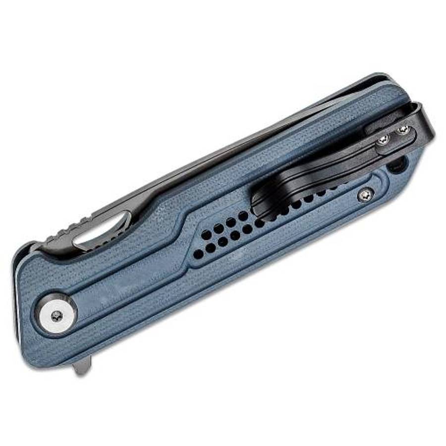 BESTECH Circuit D2 Milled Blue Contoured G10 Handle - BG35B-2