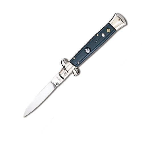 SIDE OPEN SPRING KNIFE BLACK HANDLE-6056