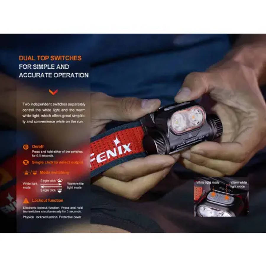 Fenix HM65R-T V2.0 LED Headlamp (Nebula Purple)