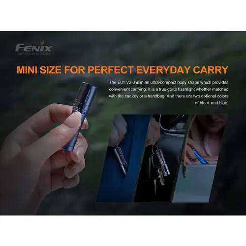 Fenix E01 V2.0 LED Flashlight Blue