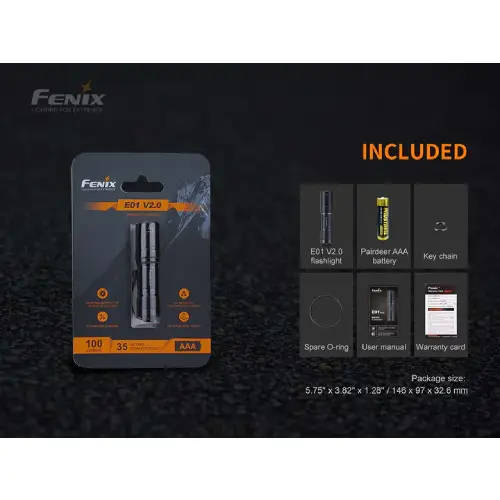 Fenix E01 V2.0 LED Flashlight Blue