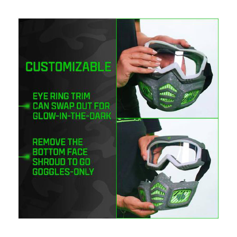 Gel Blaster -Elite Face Mask with Glow Eye Ring - GBFM1112-5L