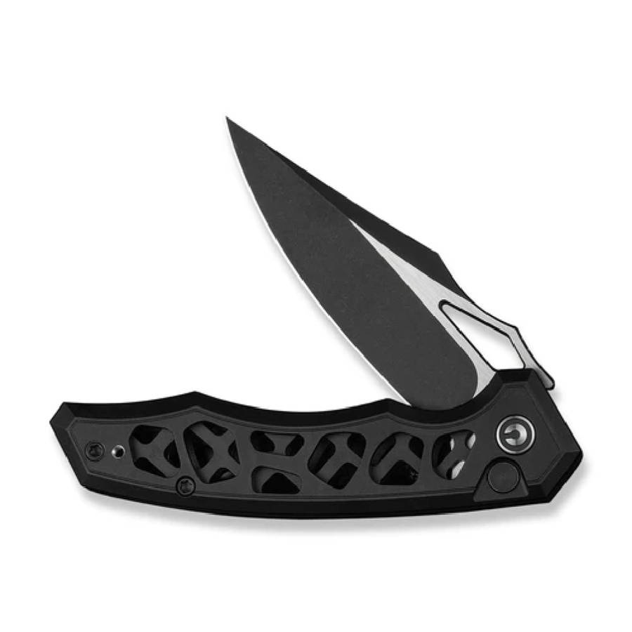 Civivi Anaaki Flipper & Button Lock Knife Black Aluminum Handle C24039-1