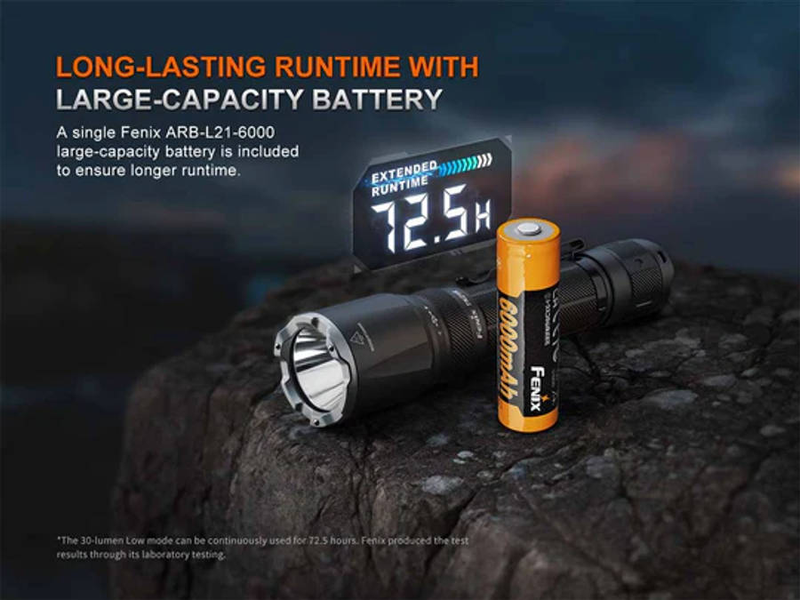 Fenix TK21R LED Flashlight (Black)  3600 Lumens Rechargeable Tactical Torch