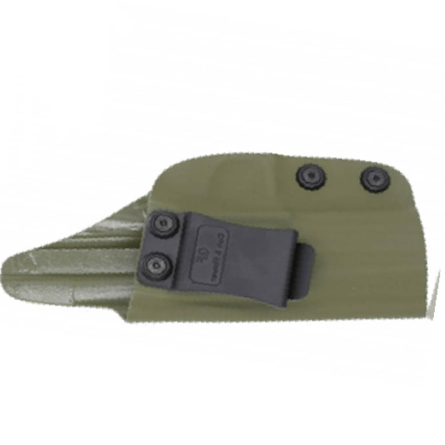 CZ P10C IWB, Kydex, 1.5 inch plastic clip, Right Hand, Army Green-RF-KIP10CAC