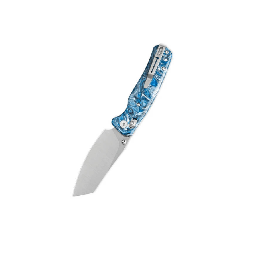 Bestechman Cicadas Wing BMK06Q  Blue Resin Handle Folding Knife