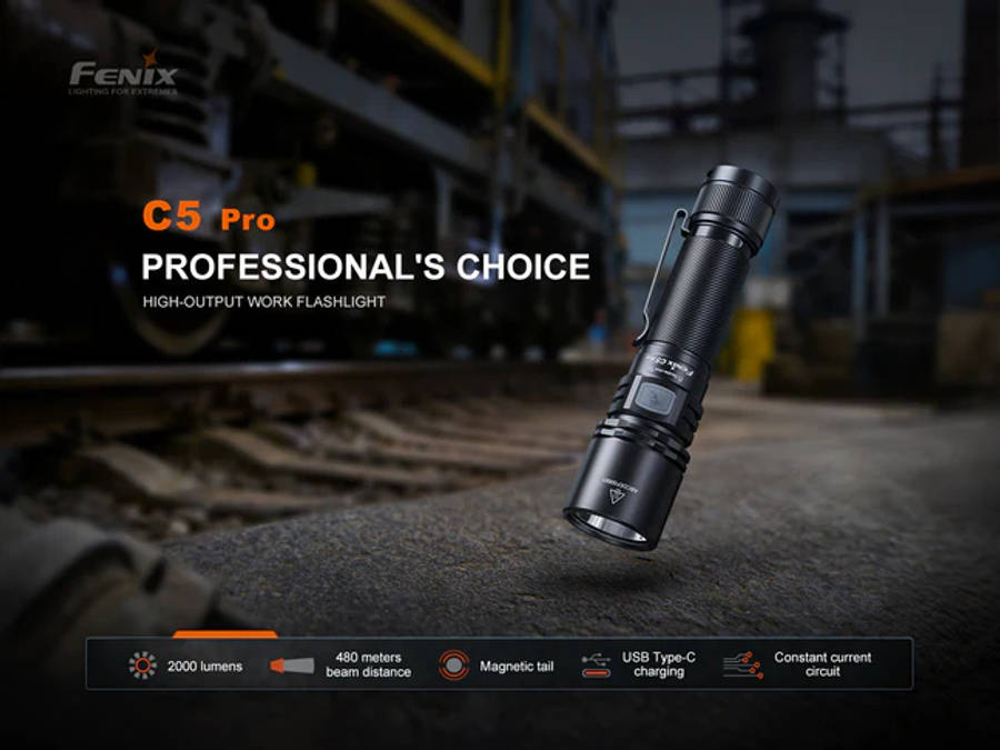 Fenix C5 Pro Rechargeable Industrial Flashlight
