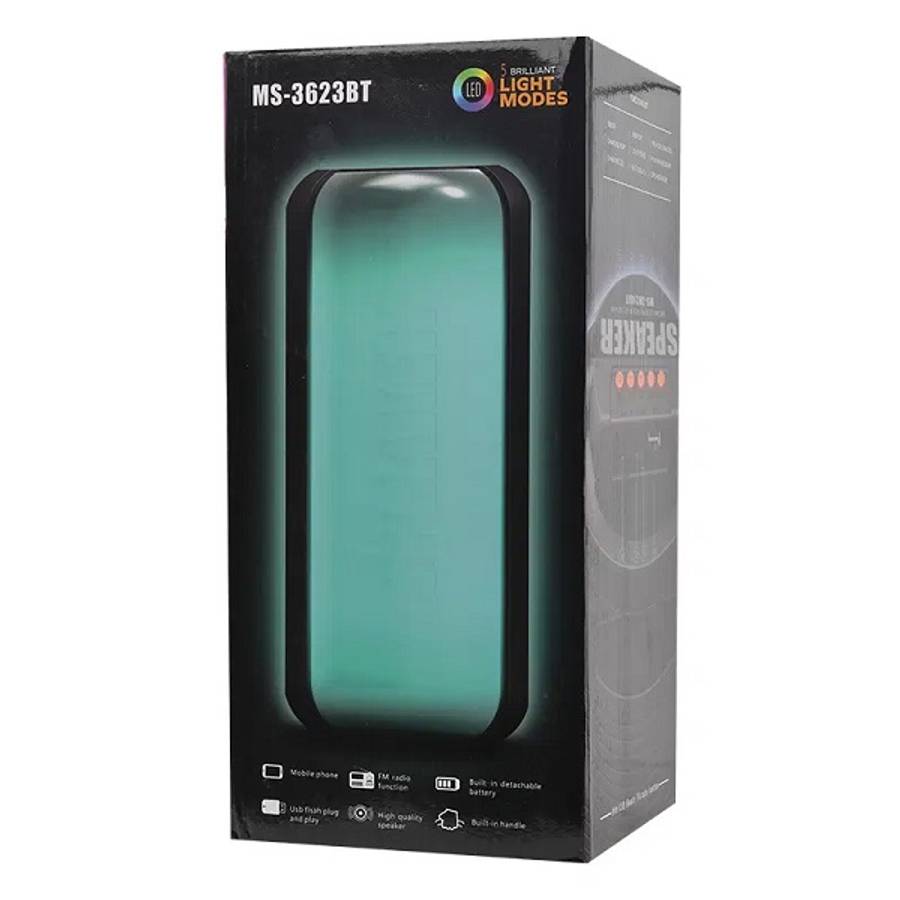 MS-3624BT Bluetooth Speaker With 5 Modes LED Light 6W x 2 BKS-30
