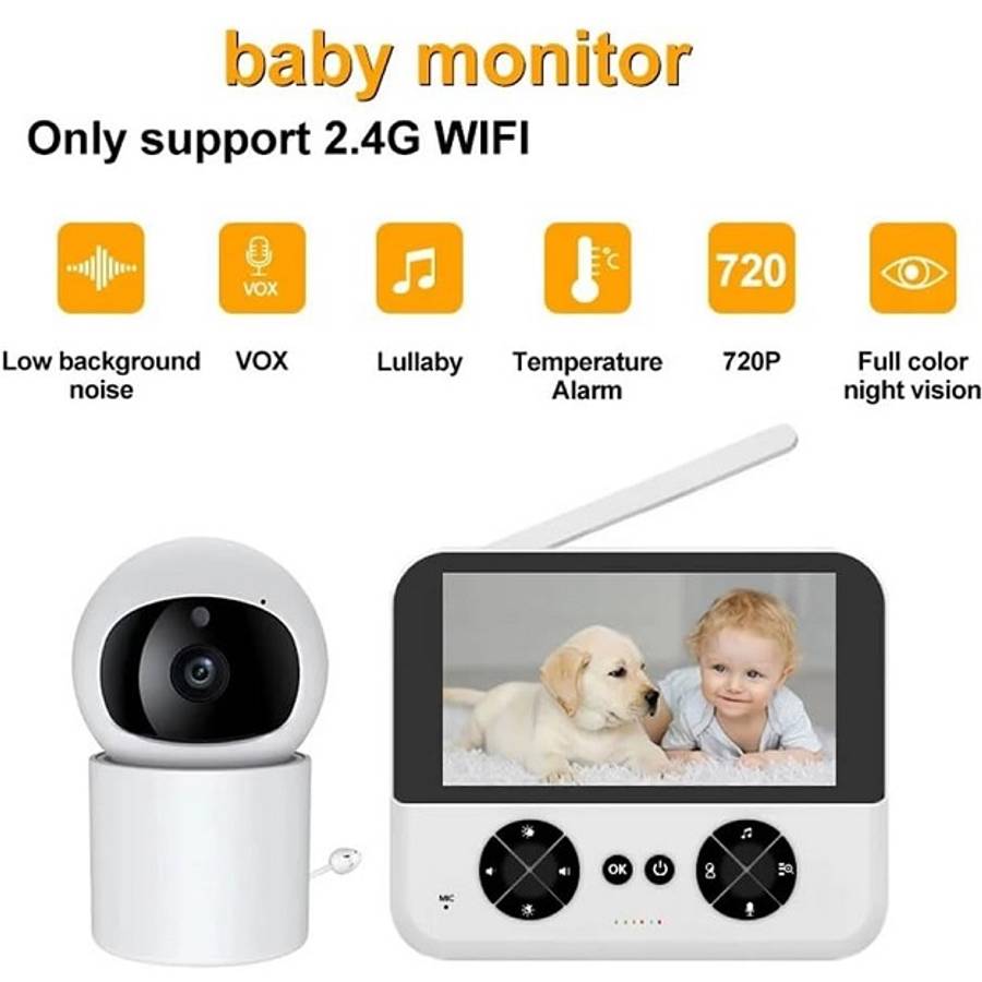 4.3 Baby Monitor With Pan Tilt Camera Night Vision