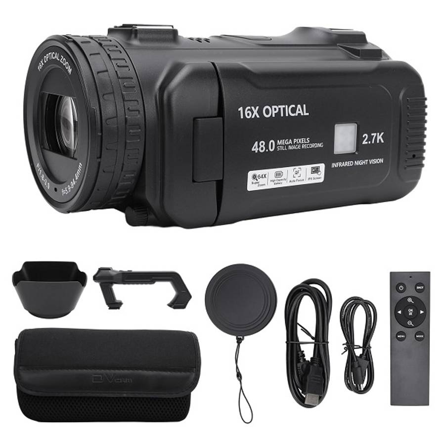 DV-Z1 4 Inch IPS Touch Screen 48mp HD 2.7K Video Camera Camcorder With 16x Optical Zoom With Remo...