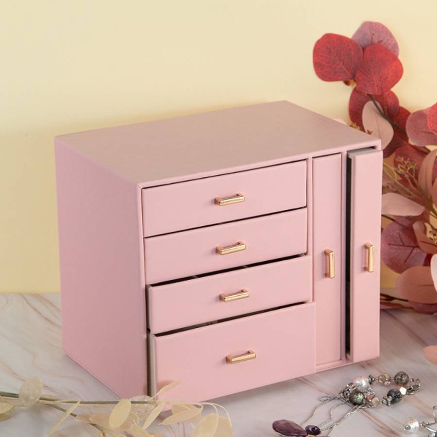 YD452915 Stacked 6 Compartment Drawer Jewellery Box 26.5cm x 18cm x 23cm