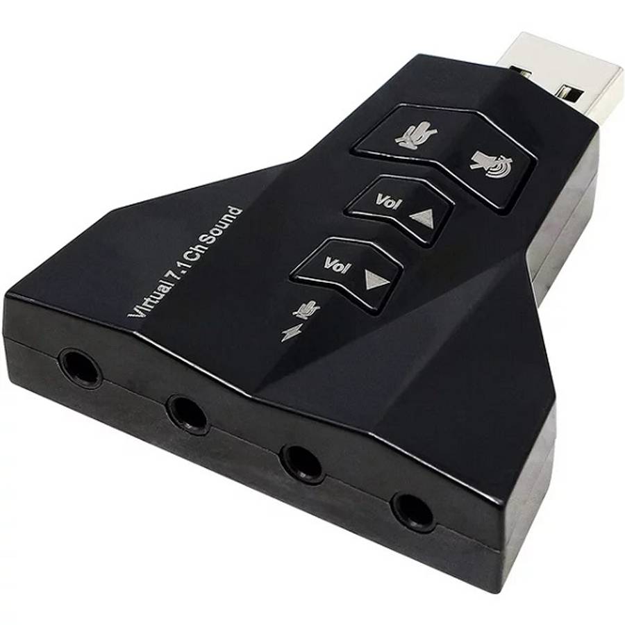 SE-L159 USB Sound Card Adapter Double USB Headset 7.1 Channel