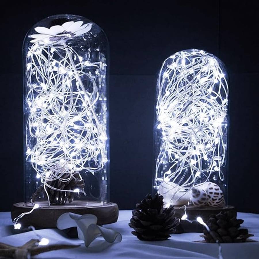 ZYF-D235 White 3M Copper Wire Cork Bottle Fairy Lights Pack of 50