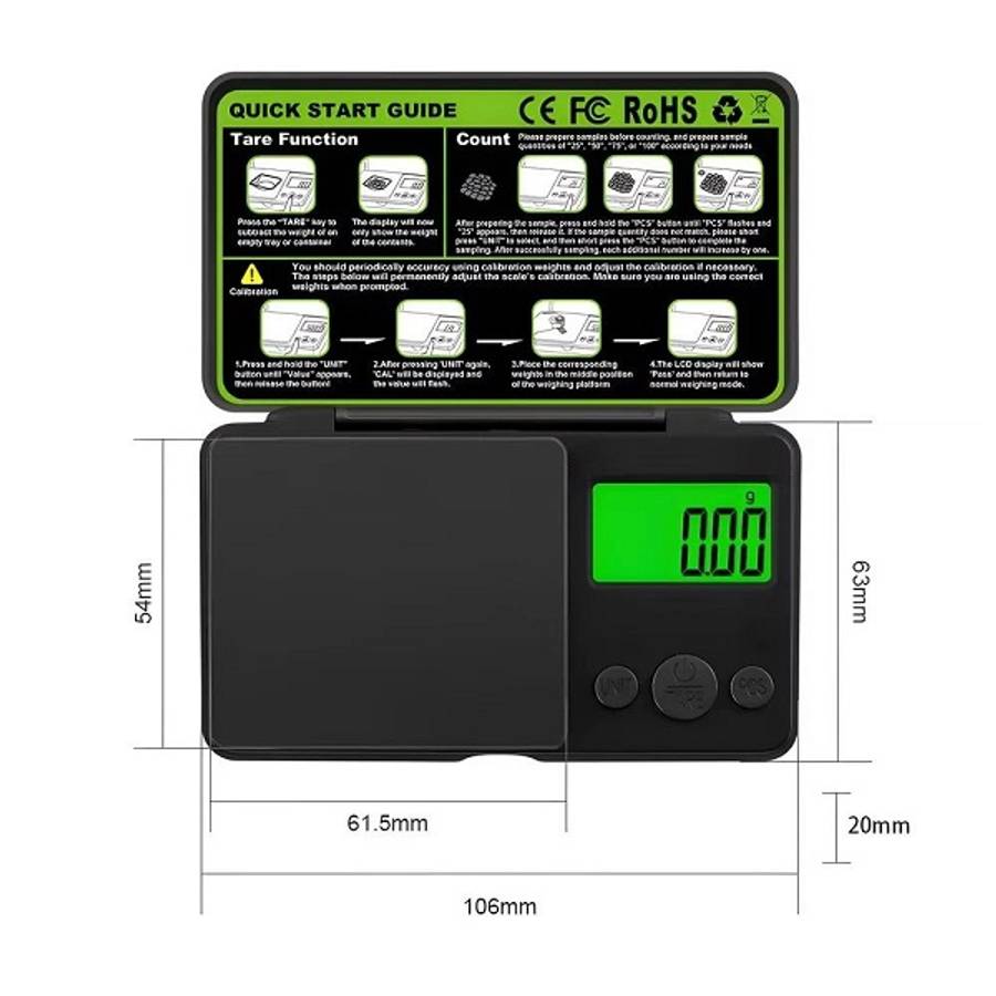 Aerbes AB-C19 Portable Mini Jewellery Scale 100g/0.01g