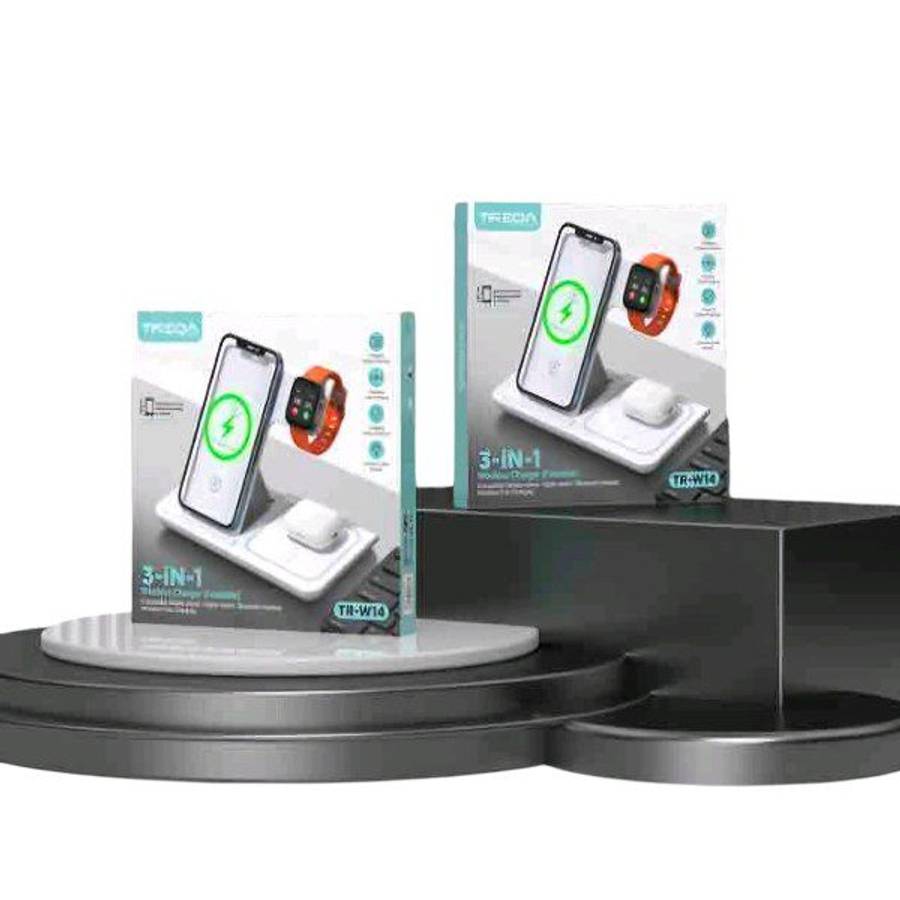 Treqa TR-W14 3 in 1 Wireless Charger for Watch,Phone and Earphone