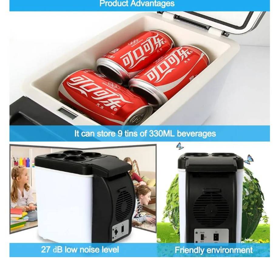 6L Portable Electronic Cooling & Warming Fridge 12V