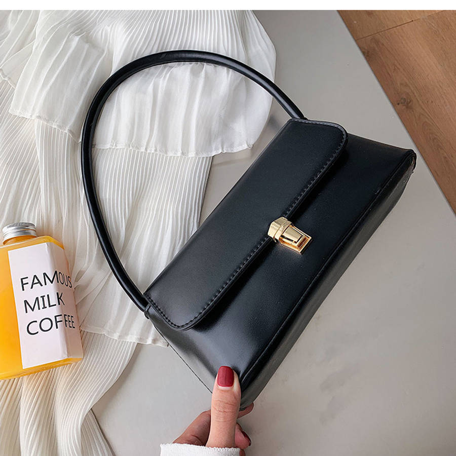 Retro baguette women's popular shoulder handbag