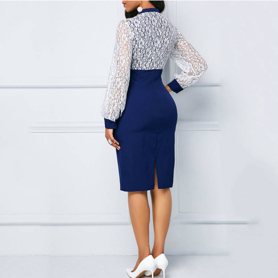 Panel Back Slit Sheath Dress