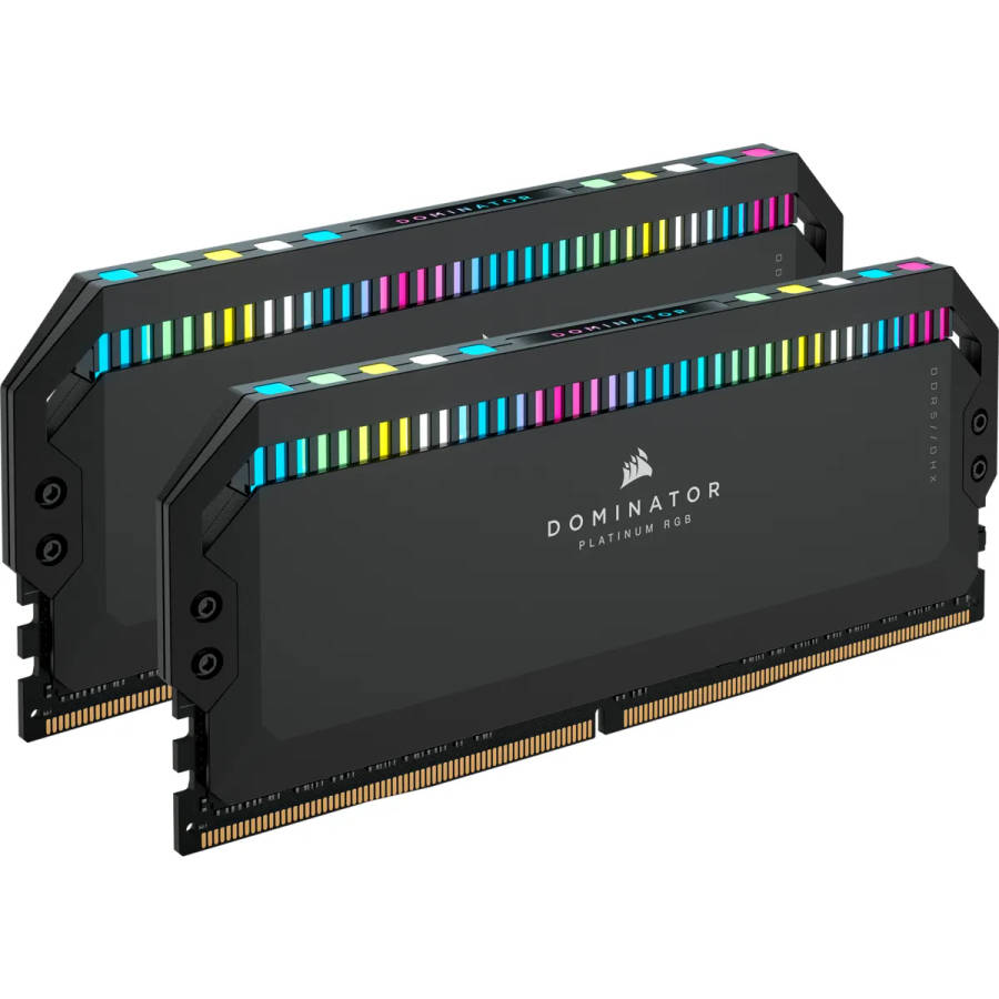 CorsairDOMINATOR PLATINUM RGB DDR5; 5200MHz 64GB 2x32GB DIMM; 40-40-40-77; 1.25V