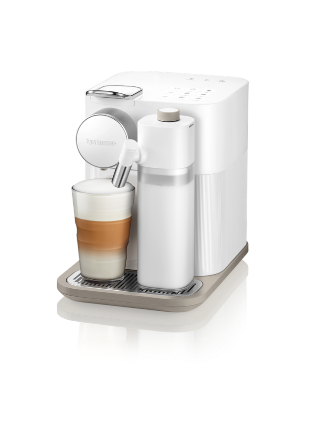 Nespresso GRAN Lattissima Coffee Machine (With 100 Fee Capsules) - WHITE