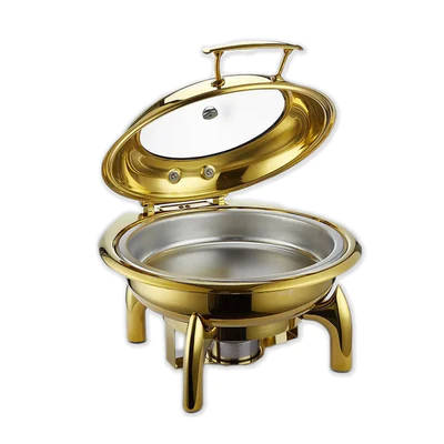 Heavy Duty Chafing Dish 6ltr - Round Gold