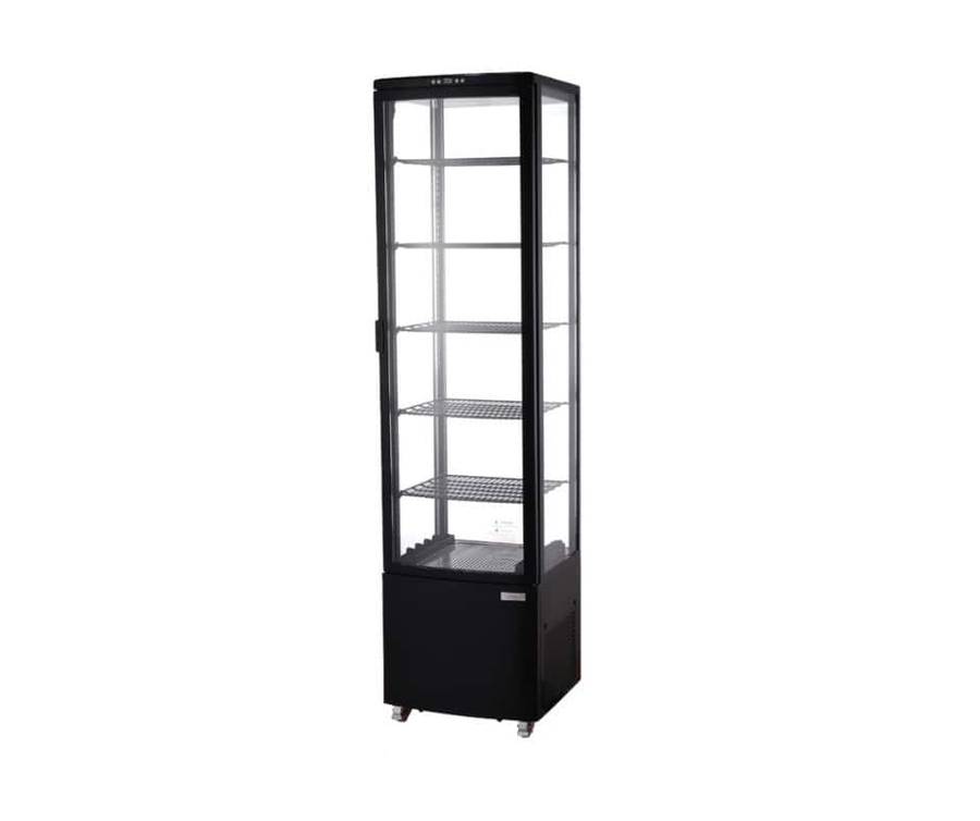 GALILEO Refrigerated Glass Display Fridge - Black