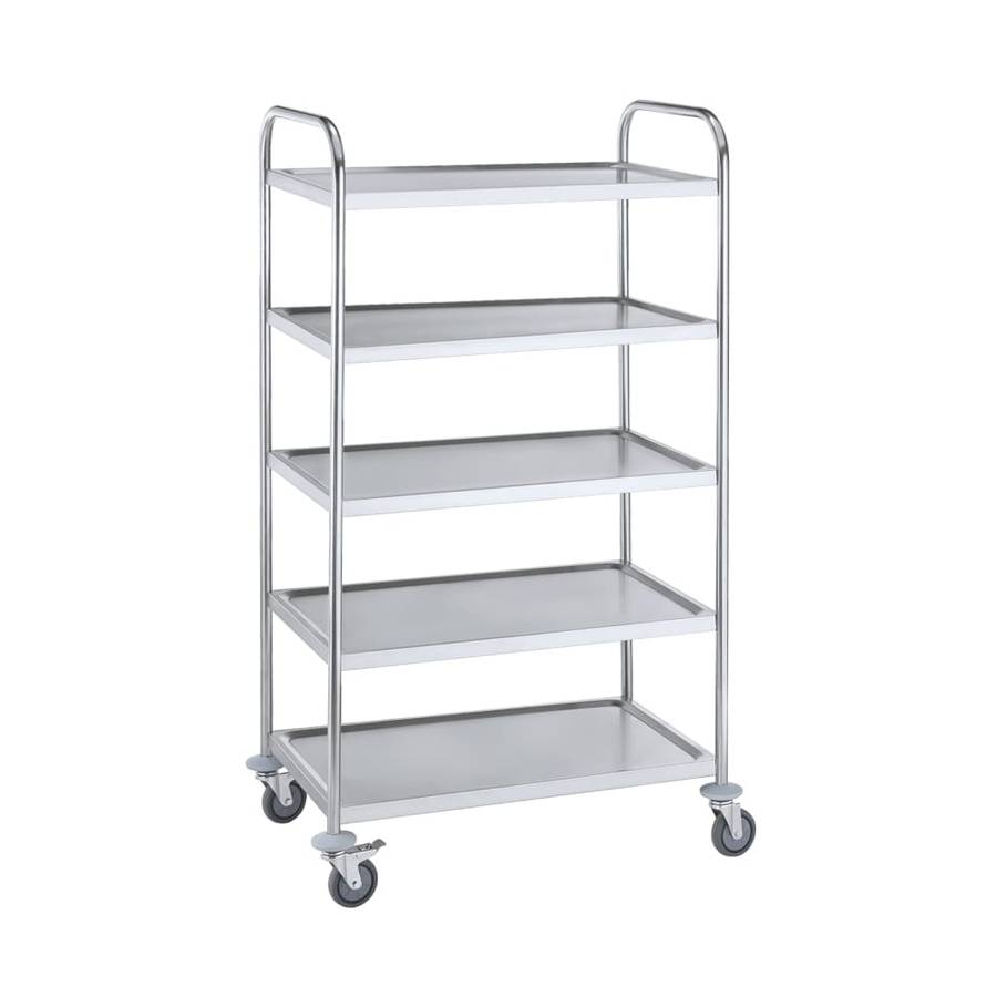 5 Tier Trolley Stainless Steel