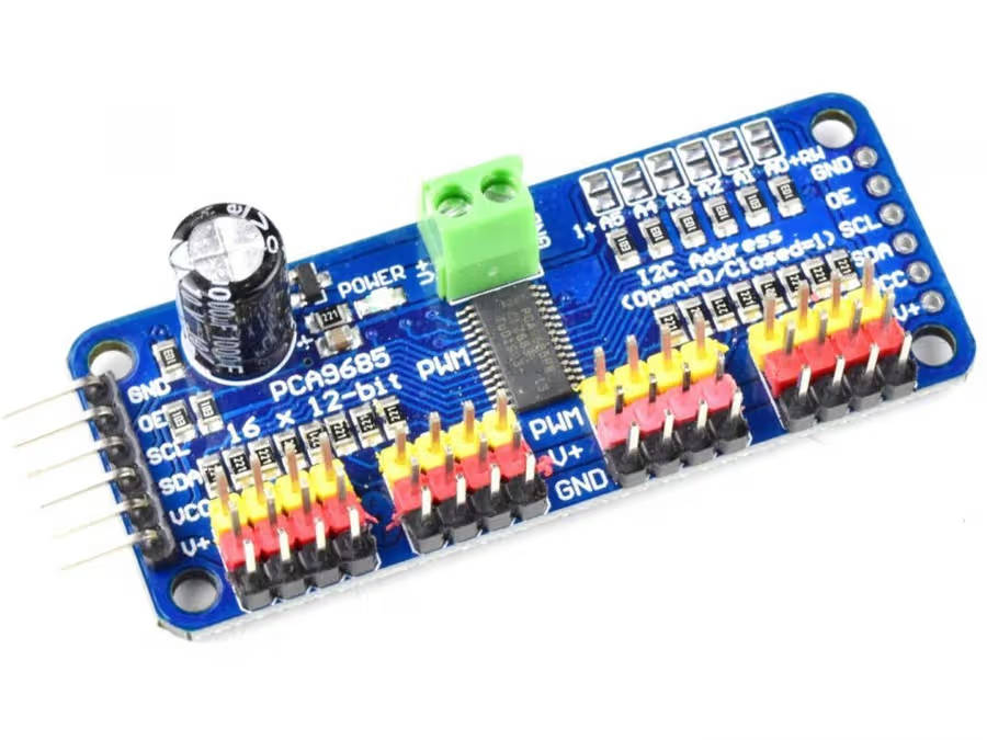 PCA9685 16-Channel 12-Bit PWM Servo Motor Driver I2C Module