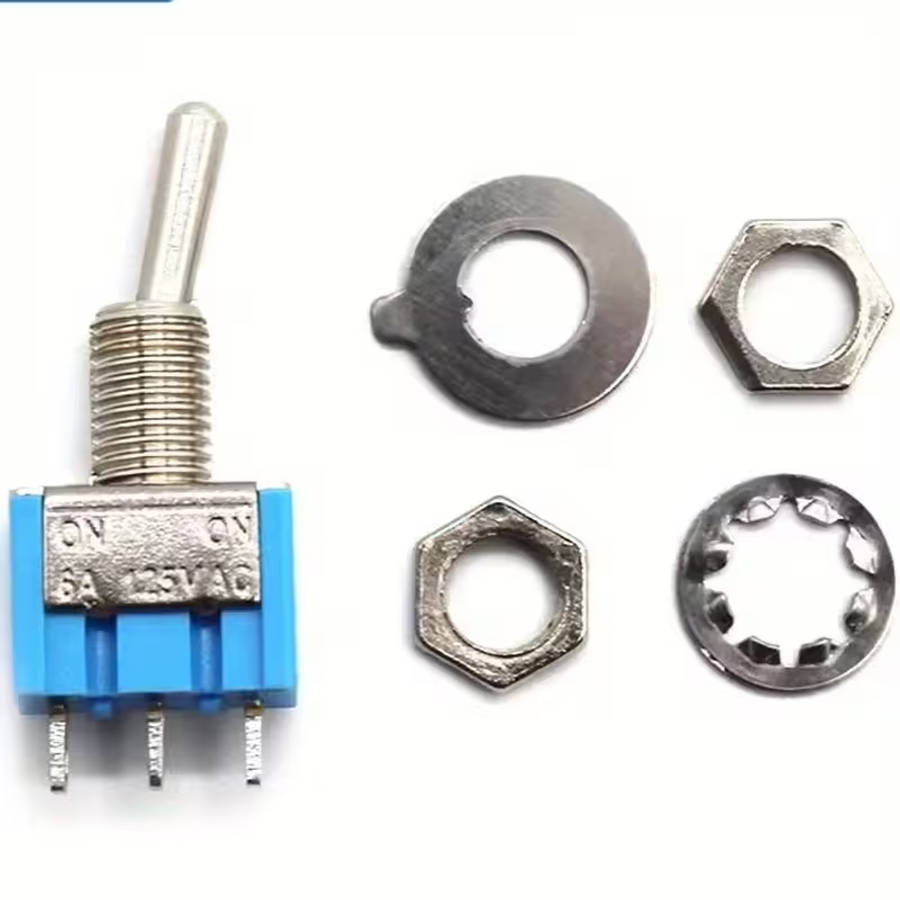 MTS-103 Miniature Toggle Switch -3 Pin SPDT (ON-OFF-ON 6A 125VAC)