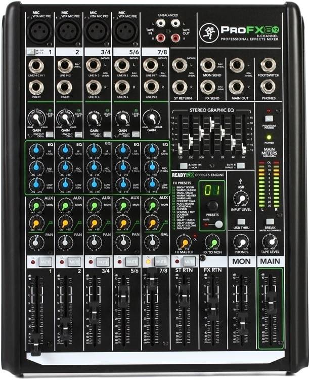 Mackie ProFX8 V2 8-Channel Compact Mixer with FX
