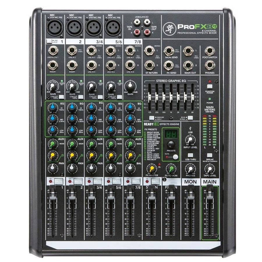 Mackie ProFX8 V2 8-Channel Compact Mixer with FX
