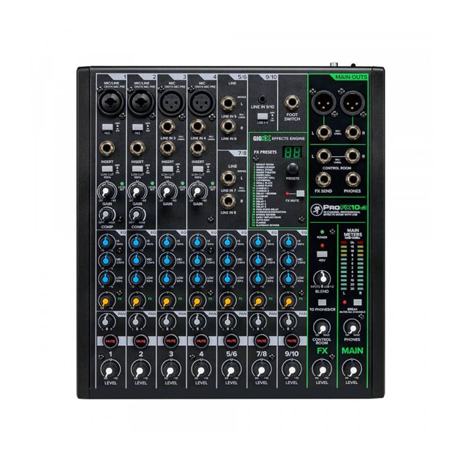 Mackie ProFX10 V3 10-channel Professional Mixer with FX